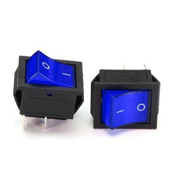 Клавиша №140 синяя большая квадратная изогнутая On\Off 12V