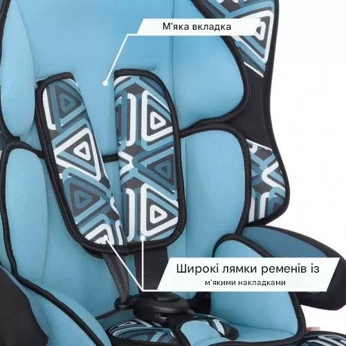 Детское автокресло SIGER ART ДРАЙВ 1&ndash;12 лет, 9&ndash;36 кг Геометрия &mdash; основное фото товара