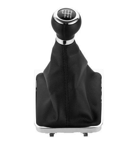 Ручка КПП з чохлом Volkswagen Passat B6 (2005-2012) шкіряна ручка (R6 speed) №18 &mdash; основне фото товару