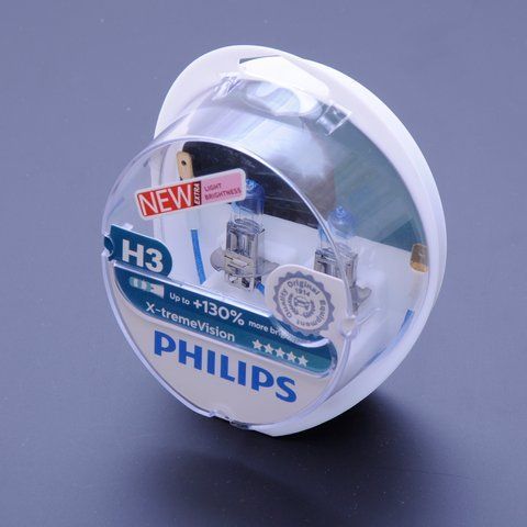 H3 галогенная лампа аналог Philips X-treme Vision 12V 55W +130% для авто Box 2шт &mdash; основное фото товара