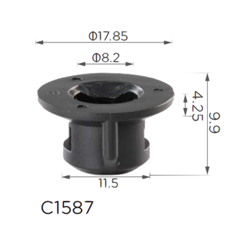 Кліпси C1587 обшивка TOYOTA, LEXUS (9046706169, 90467-06169, 90476-N0301,90476N0301,20015) ( уп100шт