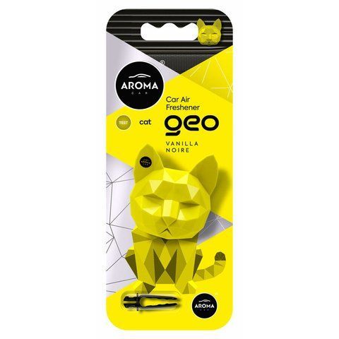 Aroma Geo Cat полімерний ароматизатор на обдув Yellow Vanilla Noire (12152) &mdash; основне фото товару