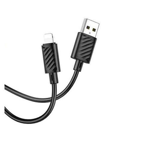 Кабель USB х iPhone HOCO X88 1м 2.4A черный &mdash; основное фото товара