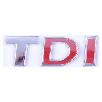 Емблема - напис "TDI" на багажник_ (DI червона) Passat 15>19 50х16мм (3G0853675N JZQ)