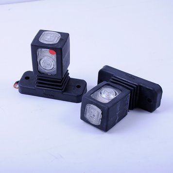 Габарит ріжки прямий 9.5 см 12/24V червоно-білий LED MRT Л-079 2 шт
