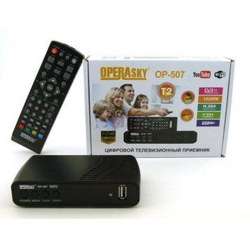Приставка цифрова DVB-T2 OP-507 220V HDMI 1-USB фронтальний вихід &mdash; основне фото товару