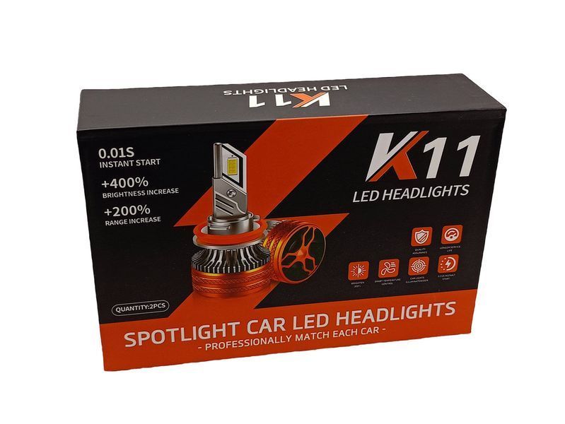 K11 LED лампа H7 12V 80W 13000Lm 6000K &mdash; основне фото товару