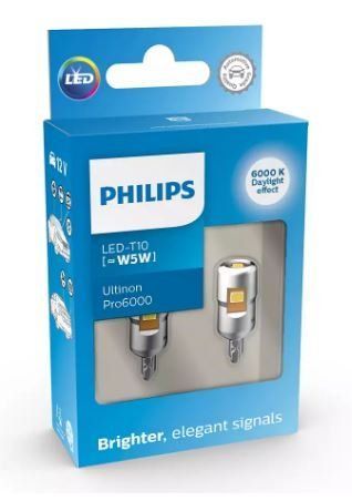 Світлодіод 12V Т10 Білий Ultinon "Philips" Pro600 (11961CU60X2) 6000K &mdash; основне фото товару