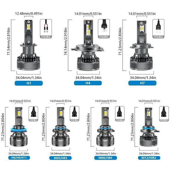 K18 LED лампа H7 12V 130W 19200Lm 6000K &mdash; основне фото товару
