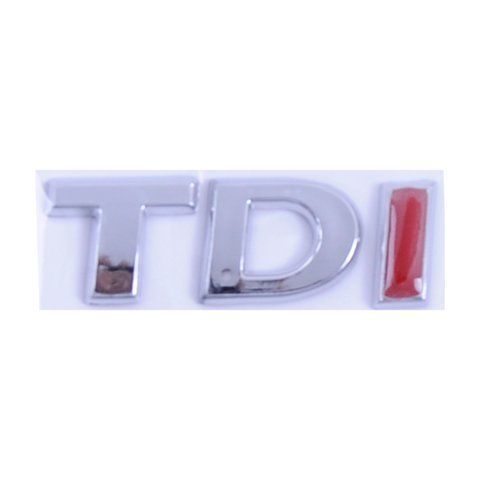 Емблема - напис "TDI" на багажник_ (I червона) Jetta 11