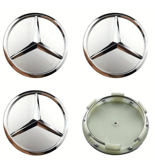 Ковпачки на диски Mercedes 60/56 мм сірі (1 шт)