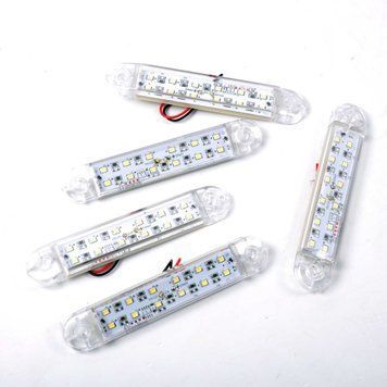 LED габарит Thoc Auto ТН-1220 130x23 мм 12/24V білий LED 5 шт