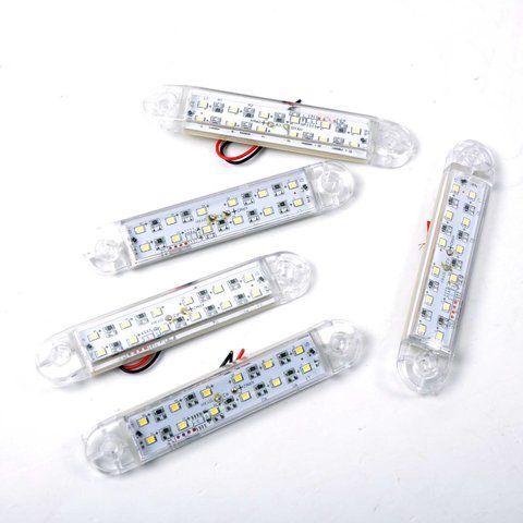 LED габарит Thoc Auto ТН-1220 130x23 мм 12/24V белый LED 5 шт &mdash; основное фото товара