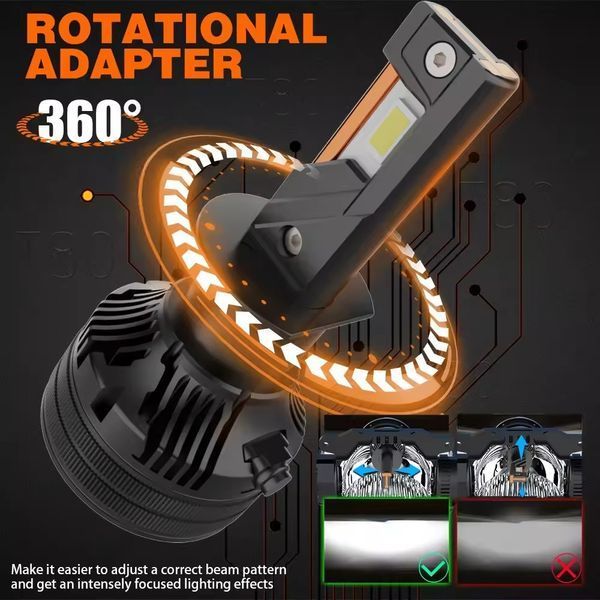 T80 LED лампа H7 12V 160W 20000Lm 6000K Canbus &mdash; основне фото товару
