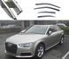 Дефлектори Вікон Вітровики Audi A4L 2017-2020 "FLY" (Нержавіюча смуга 3D, скотч)