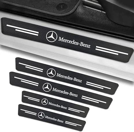 Захисна плівка на пороги авто Mercedes Карбон 4D 4шт &mdash; основне фото товару