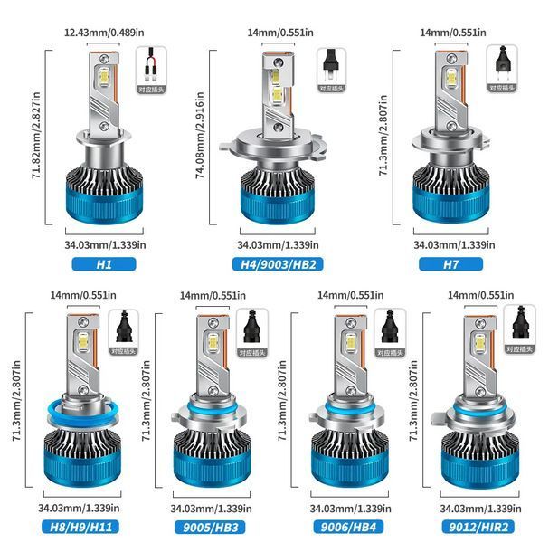 K10 LED лампа H1 12V 60W 9600Lm 6000K Canbus &mdash; основное фото товара