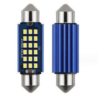 Світлодіод 12V Т11 41mm Білий SMD18-2016 Canbus 650Lm №115