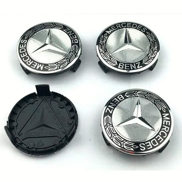 Mercedes ковпачки на диски (75/70 мм) хром колосок А1714000025 1 шт аналог &mdash; основне фото товару