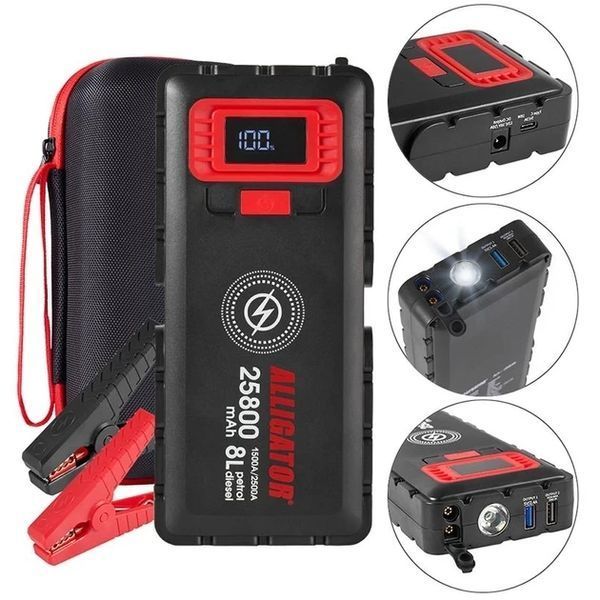 Alligator Jump Starter JS848 пусковое устройство бустер 1500A/2500A Power Bank 25800mAh &mdash; основное фото товара