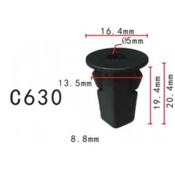 Кліпси C0630 під саморіз GM 94854203 Toyota 90189-06028 90189-06188 90189-06212 ( уп. 100 шт.)