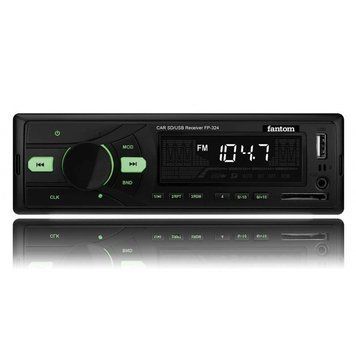 Автомагнітола Fantom FP-324 Black/Green 24V, USB, SD, 4x50 Вт &mdash; основне фото товару