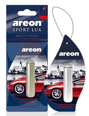 Ароматизатор в машину Areon Sport Lux Liquid Chrome, жидкий подвесной флакон, 5 мл (LX05) &mdash; основное фото товара
