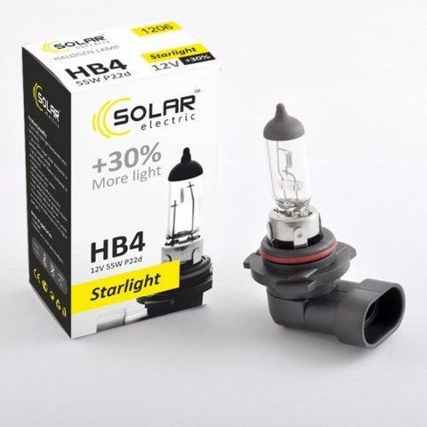 HB4 галогенная лампа Solar Starlight 12V 55W +30% для авто 1шт (1206) &mdash; основное фото товара
