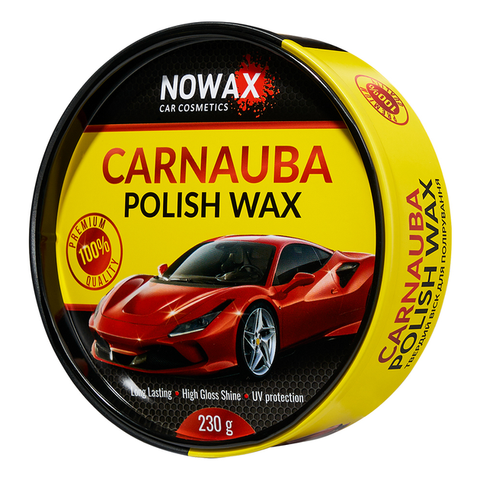 Твёрдый воск для авто Nowax Carnauba 230 г, с губкой (NX45230) &mdash; основное фото товара