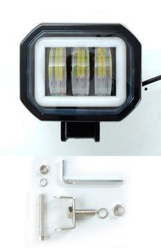 LED робоча фара квадратна 30W Spot 10&ndash;30V 95&times;73&times;60 мм 3&times;10W V77-30W-S (4058) &mdash; основне фото товару