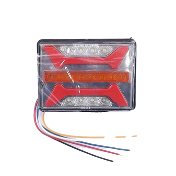Задній ліхтар KIR прямокутний LED неоновий 12/24V 115&times;85&times;40 мм з проводом для вантажівки 1 шт LED-12 (Е-527)