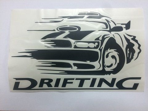Наліпка плотерна DRIFTING (25см) чорна &mdash; основне фото товару