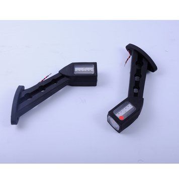 Габарит рожки косой 17 см 12/24V красно-бело-жёлтый 6+6+3 LED Thoc Auto ТН-602 2 шт