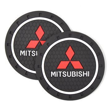 Антискользящий коврик в машину подстаканник Mitsubishi &mdash; основное фото товара