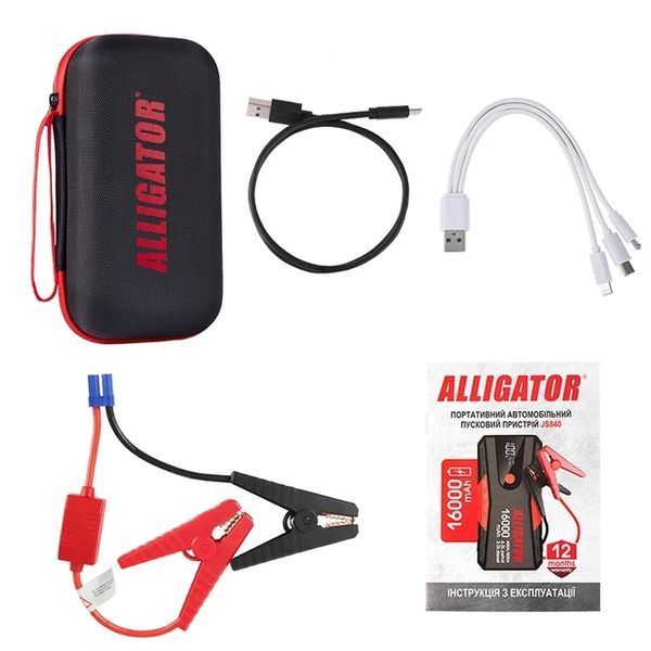Alligator Jump Starter JS840 пусковое устройство бустер 400A/800A Power Bank 16000mAh &mdash; основное фото товара