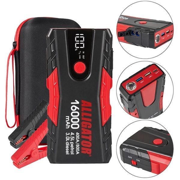Alligator Jump Starter JS840 пусковое устройство бустер 400A/800A Power Bank 16000mAh &mdash; основное фото товара