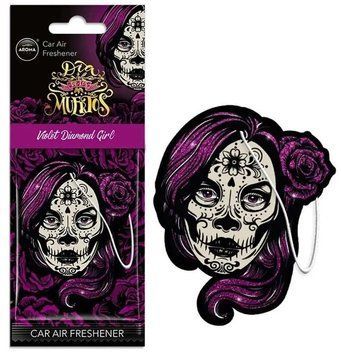 Ароматизатор у машину Aroma Car Dia De Los Muertos Violet Diamond Girl, підвісна целюлозна картка (10378)