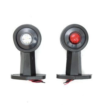 Габарит ріжки прямий 12 см 12/24V червоно-білий 1+1 LED Razzar Л-061 2 шт
