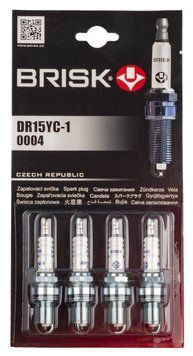Свічки - "Brisk" - DR15YC1.4B SUPER Зазор-1.1мм, ключ-16 (2110-2112-09-інж (16-ти клап.) Aveo, Lanos &mdash; основне фото товару