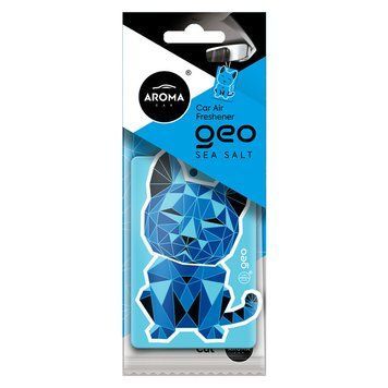 Ароматизатор у машину Aroma Car Geo Cat Blue Sea Salt, підвісна картка (12082)
