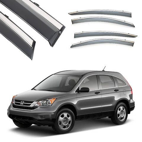 Дефлектори Вікон Вітровики Honda CRV 06-11 "FLY" (Нержавіюча смуга 3D, скотч) &mdash; основне фото товару