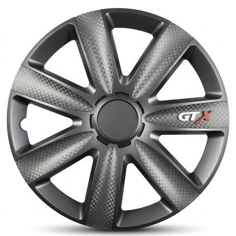 Колпаки на колеса Elegant GTX Carbon R13 графитовые, комплект 4 шт