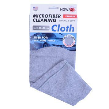 Серветка з мікрофібри для детейлінгу Nowax, 40&times;40 см, сіра, 300 г/м&sup2; (NX67441) &mdash; основне фото товару