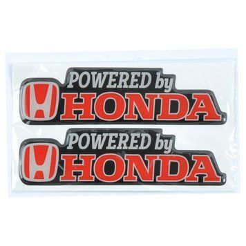 Наліпка силіконова "Powered by Honda" 3,5х13см (2шт) &mdash; основне фото товару