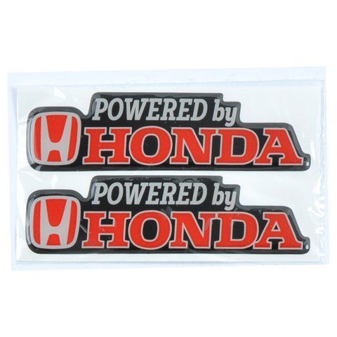 Наліпка силіконова "Powered by Honda" 3,5х13см (2шт) &mdash; основне фото товару