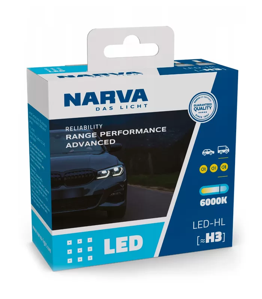 Narva Range Power LED лампа H3 12V 38W 3400Lm 6000K &mdash; основное фото товара