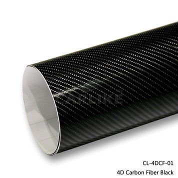 Вінілова плівка ПВХ під карбон 4D чорна 160 мкм (відріз 1.52х1м) CL-4DCF-01 &mdash; основне фото товару