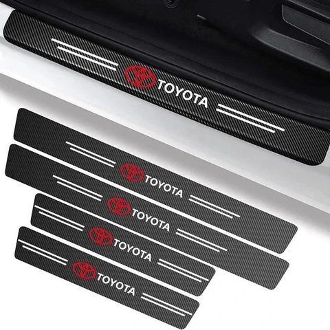 Захисна плівка на пороги авто Toyota Карбон 4D 4шт &mdash; основне фото товару