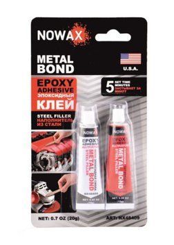 Nowax Metal Bond клей епоксидний сірий 20 г (NX48409) &mdash; основне фото товару