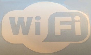 Наліпка плотерна №35 Wi-Fi 20x12см Біла &mdash; основне фото товару